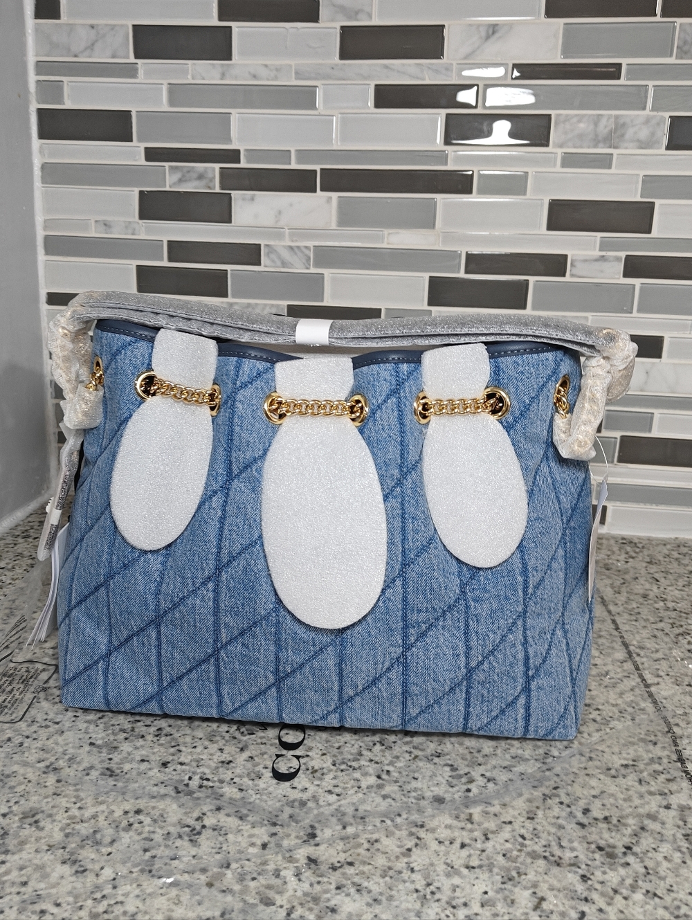 Coach Evelyn Shoulder Bag In Regenerative Cotton With Quilting - Picture 6 of 16